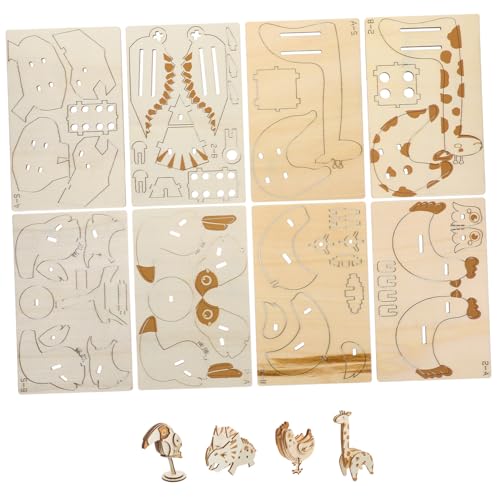 Yardwe 4 Stück Teiliges Holzpuzzle für Selbstmontage Tierpuzzle Interaktives Lernspielzeug Kreativität für Vorschulkinder und Gemeinsames Yardwe 4 Stück Teiliges Holzpuzzle für Selbstmontage Tierpuzzle Interaktives Lernspielzeug Kreativität für Vorschulkinder und Gemeinsames von Yardwe