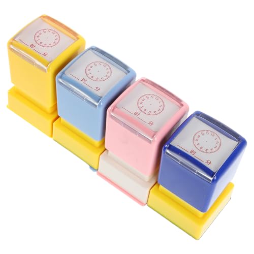 Yardwe 4 Stück Teiliges Lernuhren Stempel Zeitverständnis Werkzeuge für Unterricht Bunte und Interaktive Uhrenstempel für Schüler zur Zeitlernerkennung Yardwe 4 Stück Teiliges Lernuhren Stempel Zeitverständnis Werkzeuge für Unterricht Bunte und Interaktive Uhrenstempel für Schüler zur Zeitlernerkennung von Yardwe