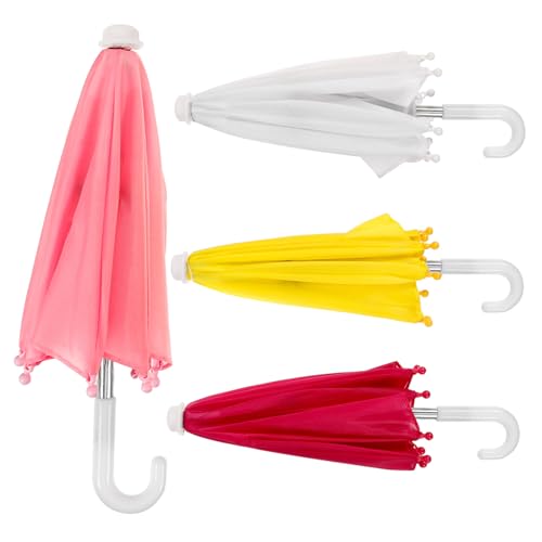 Yardwe 4 Stück Teiliges Mini Puppen Regenschirm Miniatur Puppenhaus Dekor Leichte Kompakte Miniatur Schirme in Weiß Gelb Rosa und Detailreiche Stilvolle Puppenhaus Accessoires Yardwe 4 Stück Teiliges Mini Puppen Regenschirm Miniatur Puppenhaus Dekor Leichte Kompakte Miniatur Schirme in Weiß Gelb Rosa und Detailreiche Stilvolle Puppenhaus Accessoires von Yardwe