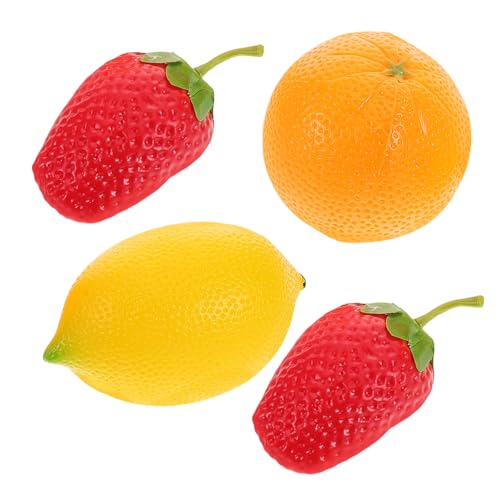 Yardwe 4 Stück Teiliges Obst Shaker Fruchtförmiges Schlaginstrument für Musikspielzeug Fördert Hand Augen Koordination und für Kindergarten und Zuhause von Yardwe