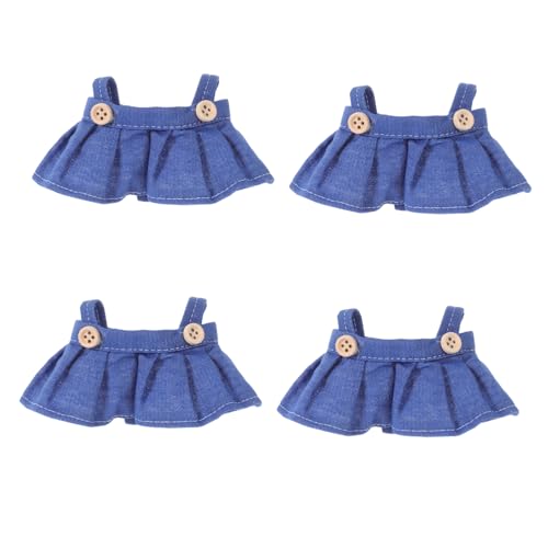 Yardwe 4 Stück Teiliges Puppenkleid Hochwertigem Stoff Genau Sitzende Latzrock-Outfits für Vinylpuppen Vielseitig für Cosplay und Kreative Spielmomente Geeignet von Yardwe