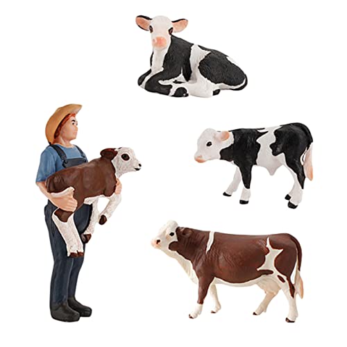 Yardwe 4 Stück Teiliges Set Farm Rinder Modell für Realistische Simulationstiere für Kreatives und Lernen Perfektes Bauernhof Zubehör Yardwe 4 Stück Teiliges Set Farm Rinder Modell für Realistische Simulationstiere für Kreatives und Lernen Perfektes Bauernhof Zubehör von Yardwe