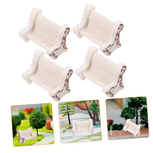 Yardwe 4 Stück Teiliges Weiße Miniaturpark Stühle aus Resin Realistische Puppenhausmöbel für Micro Landschaften Dekorative Minihausstühle Vielseitig für DIY und Kleine Displays Yardwe 4 Stück Teiliges Weiße Miniaturpark Stühle aus Resin Realistische Puppenhausmöbel für Micro Landschaften Dekorative Minihausstühle Vielseitig für DIY und Kleine Displays von Yardwe