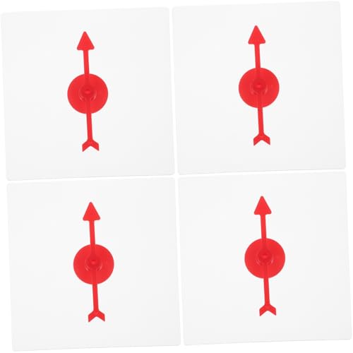 Yardwe 4 Stück Transparenter kinderspiele Spiele Boardgames Glücksspiele gesselschaftspiele gameing plattenheber Turntable DIY-Zubehör Brettspielpfeil Plastik rot von Yardwe