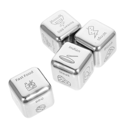 Yardwe 4 Stück Veränderliche Musterwürfel Romantisch Für Nach Würfel Jubiläumsgeschenke Spielrequisiten Essenswürfel Lebensmittelwürfel Aus Edelstahl Rostfreier Stahl Silber Yardwe 4 Stück Veränderliche Musterwürfel Romantisch Für Nach Würfel Jubiläumsgeschenke Spielrequisiten Essenswürfel Lebensmittelwürfel Aus Edelstahl Rostfreier Stahl Silber von Yardwe