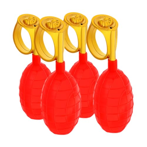 Yardwe 4 Stück Wassersprühring Für Die Ganze Person Neuheit Ring Wasserring-Spiel Wassersprühspielzeug Kniffliges Ring-streich- Wasserringspielzeug Rot Plastik von Yardwe
