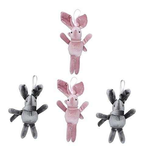 Yardwe 4 Stück Wunschkaninchen Anhänger Ornamente Für Kuscheltiere Für Babys Kuschelhasen Spielzeugdekorationen Plüschpuppe Anhänger Puppe Plüschkaninchen Puppe Anhänger von Yardwe
