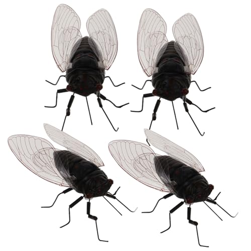 Yardwe 4 Stück Zikadenspielzeug Insektenmodelle Für Simuliertes Zikadenspielzeug Desktop Zikaden Dekoration Gefälschtes Zikadenmodell Kleine Tierstatuen Kinderspielzeug von Yardwe