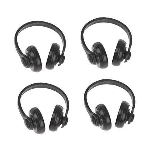 Yardwe 4 Stück Zubehör für Puppenhäuser für kinderspielzeug - Kid Toys spielzeuge für Toys for kopfhörer Headset Plastik Black von Yardwe