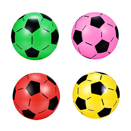Yardwe 4 Stück aufblasbarer Ball Fußball Outdoor-Sport-Fußbälle aufblasbare Vinylbälle kleine Fußbälle kunststoffball Toys Outdoor Sport aufblasbare Fußbälle Plastik von Yardwe