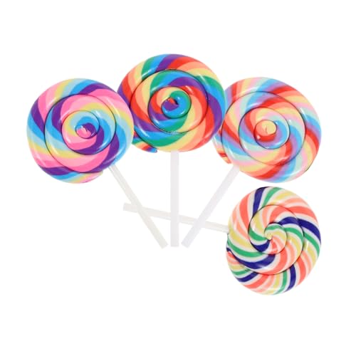 Yardwe 4 Stück gefälschte Süßigkeiten Lutscher für Süßigkeiten-Kuchen-Topper Süßigkeiten Requisiten gefälschte Lutscher Realistisches Lollipop -Modell Harz Yardwe 4 Stück gefälschte Süßigkeiten Lutscher für Süßigkeiten-Kuchen-Topper Süßigkeiten Requisiten gefälschte Lutscher Realistisches Lollipop -Modell Harz von Yardwe