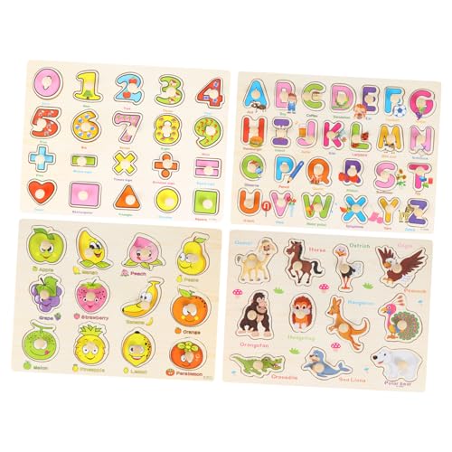 Yardwe 4 Stück passendes Puzzle holzspielzeug holzpuzzle für die Entwicklung für die Sinnesentwicklung pädagogisches kreatives Rätsel hölzern Yardwe 4 Stück passendes Puzzle holzspielzeug holzpuzzle für die Entwicklung für die Sinnesentwicklung pädagogisches kreatives Rätsel hölzern von Yardwe
