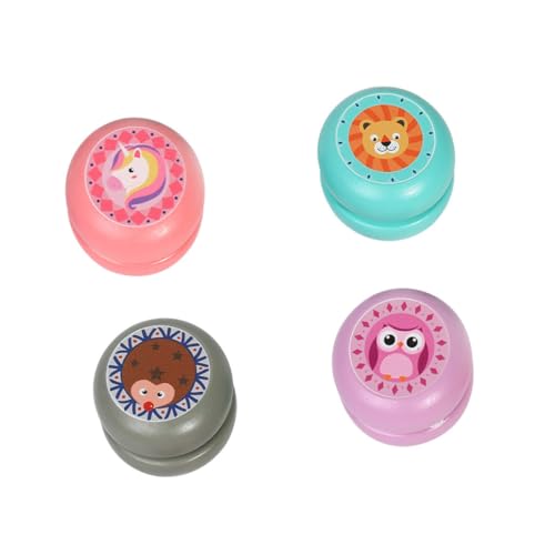 Yardwe 4 Stücke Holz Yoyo für Pädagogisches mit Niedlichen Tiermotiven Einhorn für Jungen und Fördert Geschicklichkeit und Kreativität Yardwe 4 Stücke Holz Yoyo für Pädagogisches mit Niedlichen Tiermotiven Einhorn für Jungen und Fördert Geschicklichkeit und Kreativität von Yardwe