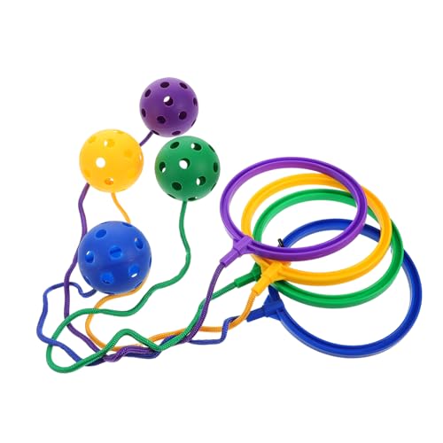 Yardwe 4 Stücke Hoop Bälle Kinder Jump Spielzeug Bälle Spiel Überspringen Bälle Knöchel Spielzeug Kinder Ring Sport Spielzeug Knöchel Sprung Spielzeug Springen Ring Spielzeug von Yardwe