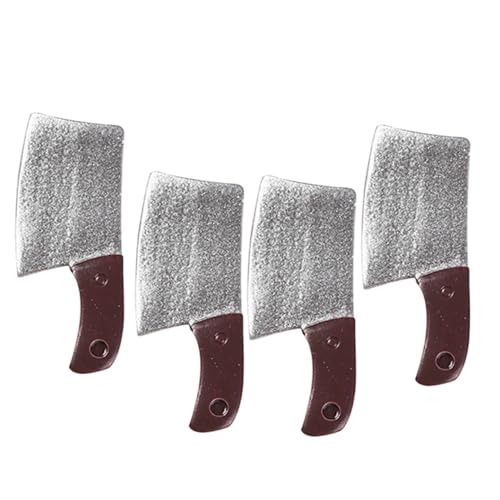 Yardwe 4 Stücke Simulations-Küchenmesser küchenutensilien Mini-Küchenrequisite Spielzubehör für die Küche Miniatur-Kochgerät Mini House Kitchenware Miniatur-Küchengeschirr Harz von Yardwe