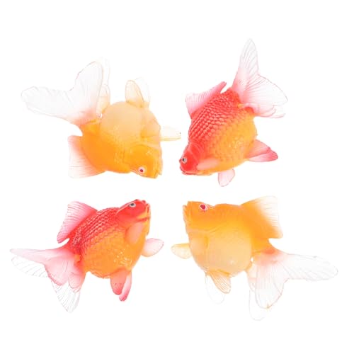 Yardwe 4 Stücke Simulierte Zierfische Kleine Koi-fischfigur Künstliche Aquarienfische Unterwasseraquariumfisch Künstlicher Modellfisch Aquarienfischstatue Simulationsfischspielzeug PVC von Yardwe
