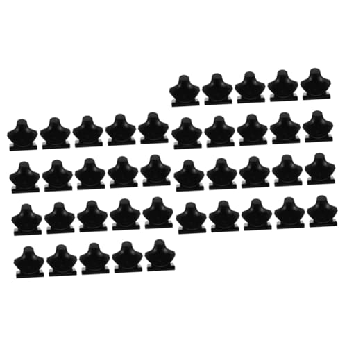 Yardwe 40 Stck Mini Halskettenständer für Puppenschmuck Schwarzes Multifunktionales Displaymodell Langlebig und Sicher für Puppenhaus Dekoration und Kinderspielzeug von Yardwe