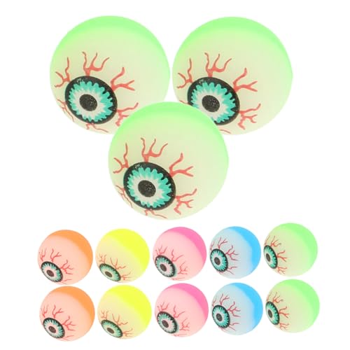 Yardwe 40 Stück Halloween Hüpfbälle mit Kreativen Augenmuster Bunte Sprungbälle für Halloween Dekoration Partygeschenke und Spiele von Yardwe