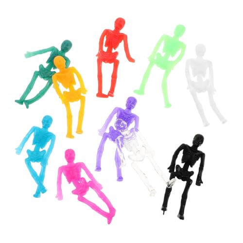 Yardwe 40 Stück Halloween Stretchy Skeletons Tpr Weichgummi Klebe-skelett Figuren für Partyspaß Prank Kreative Deko Treat Bag Füller von Yardwe