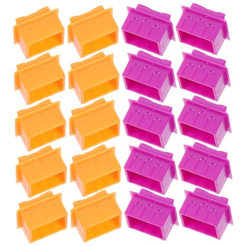 Yardwe 40 Stück Hausschachfiguren Spielhotelhaus-Requisiten Siegesspielhaus Mini-Hotelhaus-Requisiten Schach für Brettspiel Spielmarken Brettspiel Hotel und Brettspielhotel Plastik von Yardwe