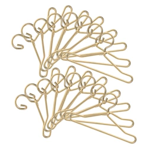 Yardwe 40 Stück Mini-puppenaufhänger Puppenkleidung Babypuppen Puppenhausmöbel Und Zubehör Kleiderbügel Outfits Prinzessin Winzige Hausaufhänger Mini- -Requisiten Legierung Golden von Yardwe