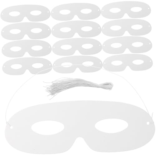 Yardwe 40 Stück Weiße Diy Papiermasken für Cosplay Unbemalte Masken für Kreative Bastelprojekte für Maskenbälle Karneval und Kinderhandwerk von Yardwe