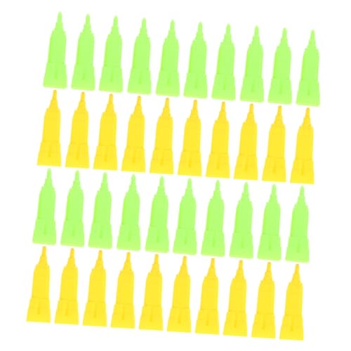 Yardwe 40 Stück -schachspiel Schachbrett Spiele Planke Verriegelung Spielmarken Brettspielbau Aufbau Eines Siegesspiels Kleine Bauspiel-Requisite Brettspiel-ersatzhaus Plastik von Yardwe
