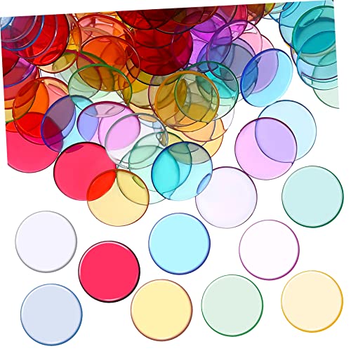 Yardwe 400Stücke Bingo Chips Transparente Zählmarker für Wiederverwendbare Kunststoffspielmarken für Bingo Spiele Mathe Lernhilfen und Zählaktivitäten von Yardwe