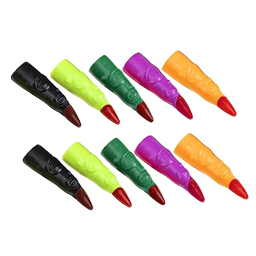 Yardwe 40Stücke Halloween Hexenfinger Fake Fingernägel Kunstfingernägel Für Halloween Cosplay Maskerade Und Gruselpartys Für Gruselige Dekorationen von Yardwe