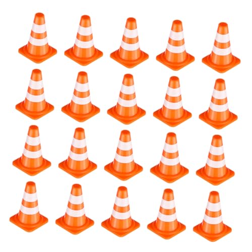 Yardwe 40Stücke Verkehrszeichen Set für Mini Straßenkegel Block und DIY Verkehrssimulation Fördert Kreatives Rollenspiel und Lernen von Yardwe