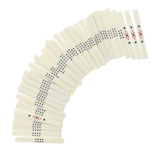 Yardwe 44 Stück Mahjong Zubehör für Spieler Chinesische Brettspiele mit und Punktesticks Zubehör für Familienunterhaltung und Mahjong Tische von Yardwe