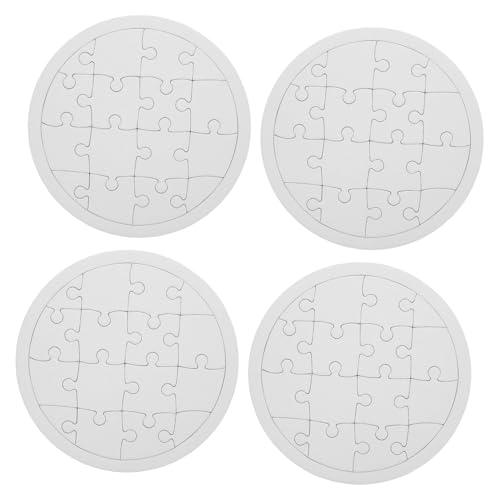 Yardwe 4Blätter Leere Puzzleteile Puzzle für Kreatives DIY Graffiti zum Zeichnen und Gestalten von Eigenen Meisterwerken Leicht und Tragbar für Bastelprojekte von Yardwe