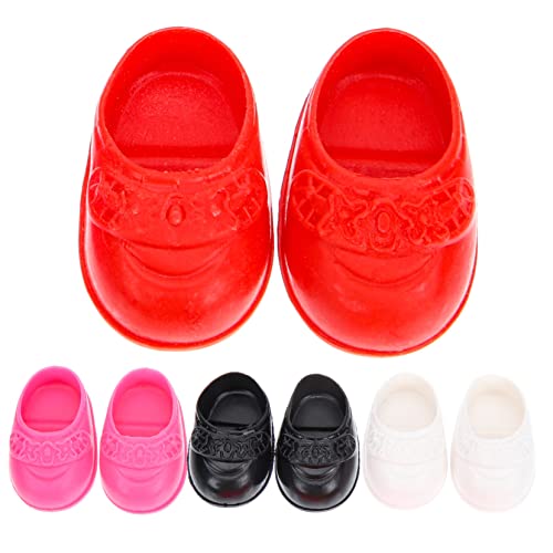 Yardwe Miniatur Puppenschuhe 4 Paar für Mädchen Spielzeug Schuhe in Bunten Designs für Puppenhäuser und Rollenspiele Yardwe Miniatur Puppenschuhe 4 Paar für Mädchen Spielzeug Schuhe in Bunten Designs für Puppenhäuser und Rollenspiele von Yardwe