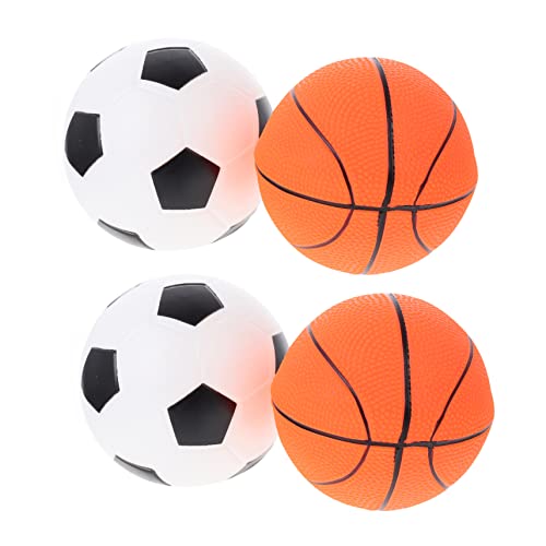Yardwe 4Stücke Aufblasbare Sportbälle Für Basketball Und Fußball Für Drinnen Und Draußen Entspannendes Für Kleine von Yardwe