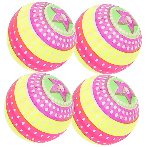 Yardwe 4Stücke Aufblasbare Strandbälle Fluoreszierende Bälle mit Sternmustern für Strandspiele und Outdoor Aktivitäten Spaß für Familien von Yardwe