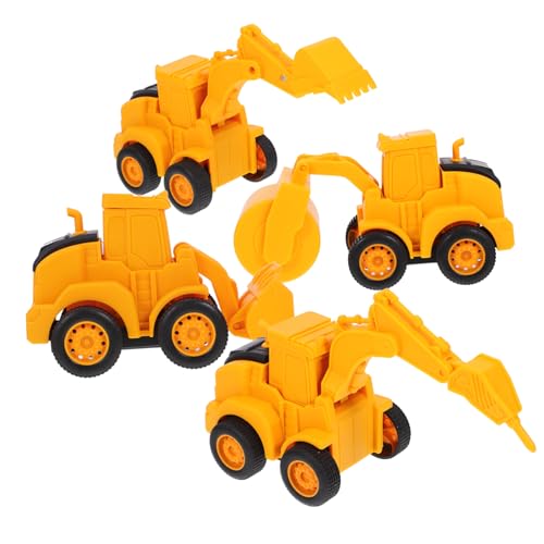 Yardwe 4Stücke Baufahrzeug Teiliges Modell Eines Und Baggers Für Jungen Robustes Und Sicheres Für Drinnen Und Draußen Für Strandaktivitäten Und von Yardwe