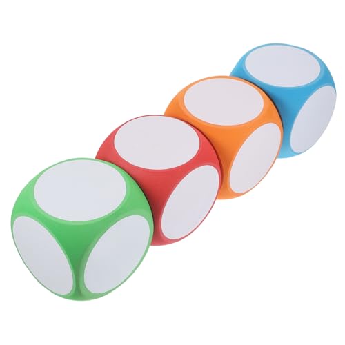 Yardwe 4Stücke Beschreibbare Schaumstoffwürfel DIY Würfelspielzeug für Kreative Spiele und Unterrichtsprojekte für Partys und Schulaktivitäten von Yardwe