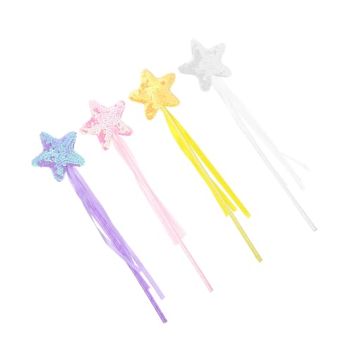 Yardwe 4Stücke Glitzer Feenstäbe Für Sternstab Für Kostümparty Cosplay Halloween Und Geburtstagsfeiern Farbenfrohe Accessoires Für Kreative Rollenspiele von Yardwe