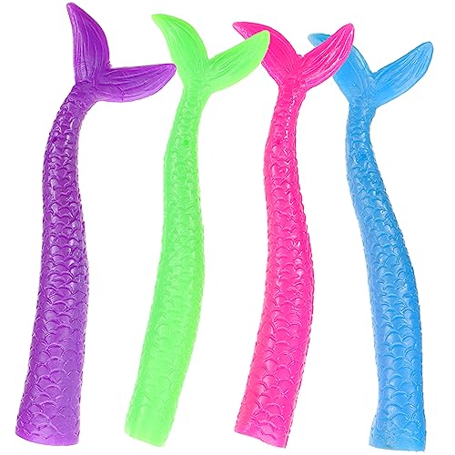 Yardwe 4Stücke Meerjungfrau Fingerpuppen Farbenfrohes DIY Fingerspielzeug Für Kleinkinder Für Geschichten Und Interaktives Fördert Die Eltern Junge Mädchen Beziehung von Yardwe