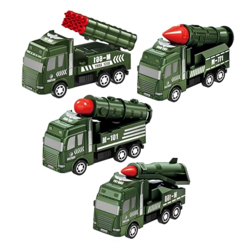 Yardwe 4Stücke Rückziehautos LKW Modellspielzeug Für Lustige Und Lehrreiche Spielzeuge Robuste Und Langlebige Konstruktion von Yardwe