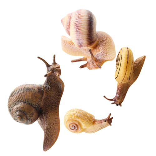 Yardwe 4 Stücke Schnecken Modell Spielzeug für Kinder Realistische Garten Deko Aquarium Ornament Lernspielzeug für Naturwissenschaften Kuchendekoration Geschenkset von Yardwe