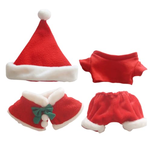 Yardwe 4Stücke Teiliges Weihnachts Puppenkleidungsset Für Puppen Santa Hut Schal Shorts Und Rotes Shirt Handgefertigtes Zubehör Für Festliche Anlässe Yardwe 4Stücke Teiliges Weihnachts Puppenkleidungsset Für Puppen Santa Hut Schal Shorts Und Rotes Shirt Handgefertigtes Zubehör Für Festliche Anlässe von Yardwe