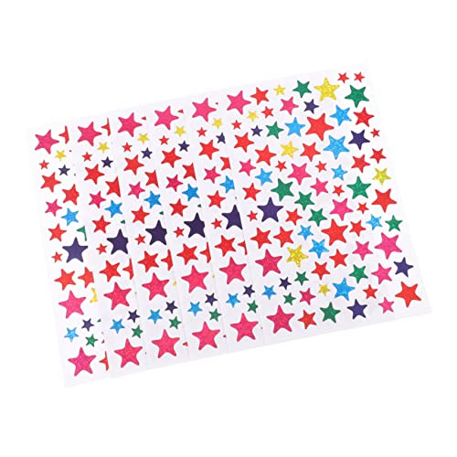 Yardwe 5 Blätter Stern Belohnungsaufkleber Kinderaufkleber Dekoration Sternaufkleber Großaufkleber Sternaufkleber Für Sterne Aufkleber Buntes PVC von Yardwe
