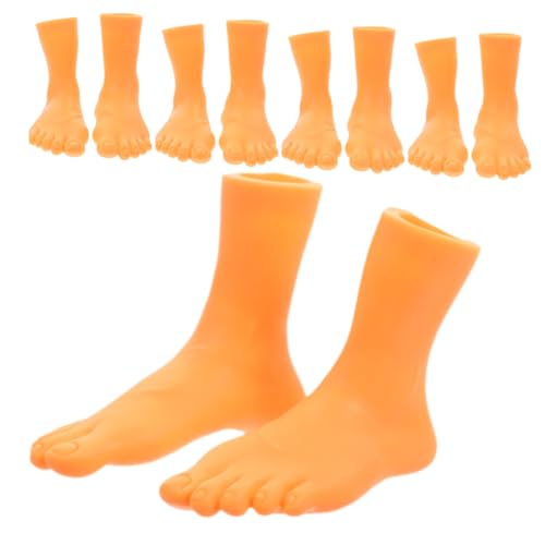 Yardwe 5 Sätze Fußabdeckungsspielzeug Fingerpuppe Marionetten Mini realistische Füße Fingerspielzeug für die Party Finger Füße Fußpuppen Puppen für Party Finger-Fuß-Puppen Vinyl von Yardwe