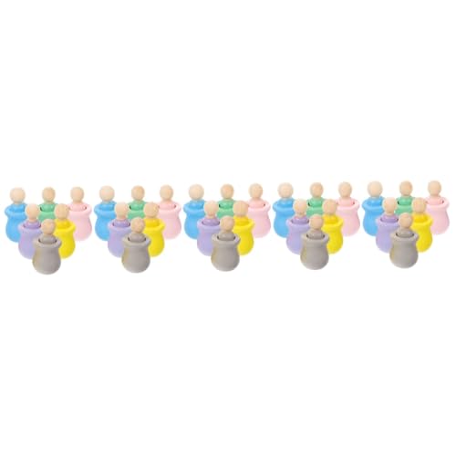 Yardwe 5 Sätze Holzmannspielzeug Kinderpuppenheringe Anbindung Spielzeugfiguren Malerei Kunst Leere Holzpflockpuppe DIY Holzpflockpuppen Peg-Puppe Hölzern Zufällige Farbe 6 Stück * 5 Yardwe 5 Sätze Holzmannspielzeug Kinderpuppenheringe Anbindung Spielzeugfiguren Malerei Kunst Leere Holzpflockpuppe DIY Holzpflockpuppen Peg-Puppe Hölzern Zufällige Farbe 6 Stück * 5 von Yardwe