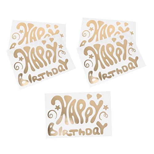 Yardwe 5 Stück Alles Gute zum Geburtstag Aufkleber Geburtstag Wandtattoo Geburtstagsfenster haftet Geburtstagsaufkleber für Planer Geburtstagsschild für die Hintergrund Plastik Golden Yardwe 5 Stück Alles Gute zum Geburtstag Aufkleber Geburtstag Wandtattoo Geburtstagsfenster haftet Geburtstagsaufkleber für Planer Geburtstagsschild für die Hintergrund Plastik Golden von Yardwe