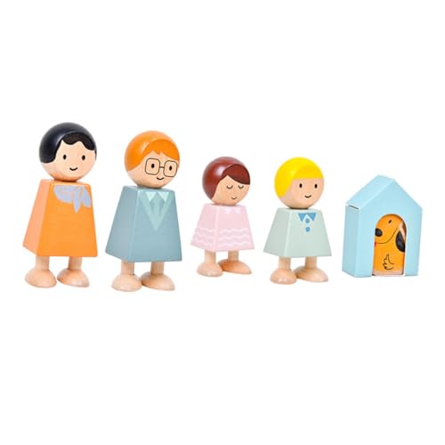 Yardwe 5 Stück Charakter Bausteine ​​Interaktives Familienbeziehungsblöcke Charakterblöcke Bausteine ​​Charakterblock Erkenntnisspielzeug Holz von Yardwe