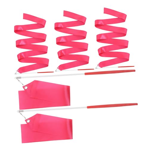 Yardwe 5 Stück Dünnes Blaues Gymnastikband Für Pastell Twirling Tanzbänder Tanzen Regenbogen Gymnastik Streamer Gymnastikausrüstung Band Streamer Stick Kinderparty Bunte Rosige von Yardwe
