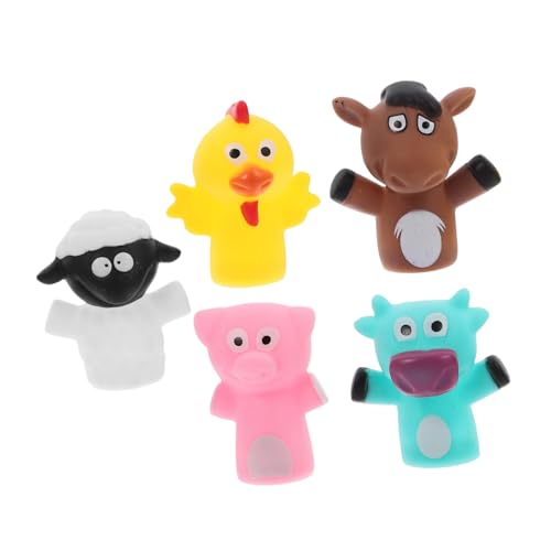 Yardwe 5 Stück Fingerpuppe klein Puppen Plüsch tragbare Spielfiguren süßes Fingerspielzeug Vinyl Yardwe 5 Stück Fingerpuppe klein Puppen Plüsch tragbare Spielfiguren süßes Fingerspielzeug Vinyl von Yardwe