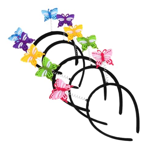 Yardwe 5 Stück Fröhliche Schmetterlings Stirnbänder für Kostümpartys und Verkleidungen Niedliche Schmetterlingshaarbänder für Lebendigem Federmechanismus Yardwe 5 Stück Fröhliche Schmetterlings Stirnbänder für Kostümpartys und Verkleidungen Niedliche Schmetterlingshaarbänder für Lebendigem Federmechanismus von Yardwe